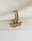 Diamond Evil Eye Hoop Earrings - SINGLR OR PAIR