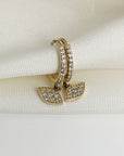 Diamond Evil Eye Hoop Earrings - SINGLR OR PAIR