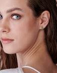 Emerald Hoop Earrings 14k Gold