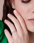 14k Gold Link Chain Ring - Melt'm Jewelry