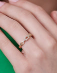 14k Gold Link Chain Ring - Melt'm Jewelry