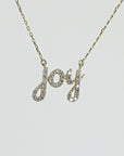 14k Solid Gold Diamond Joy Necklace - Melt'm Jewelry
