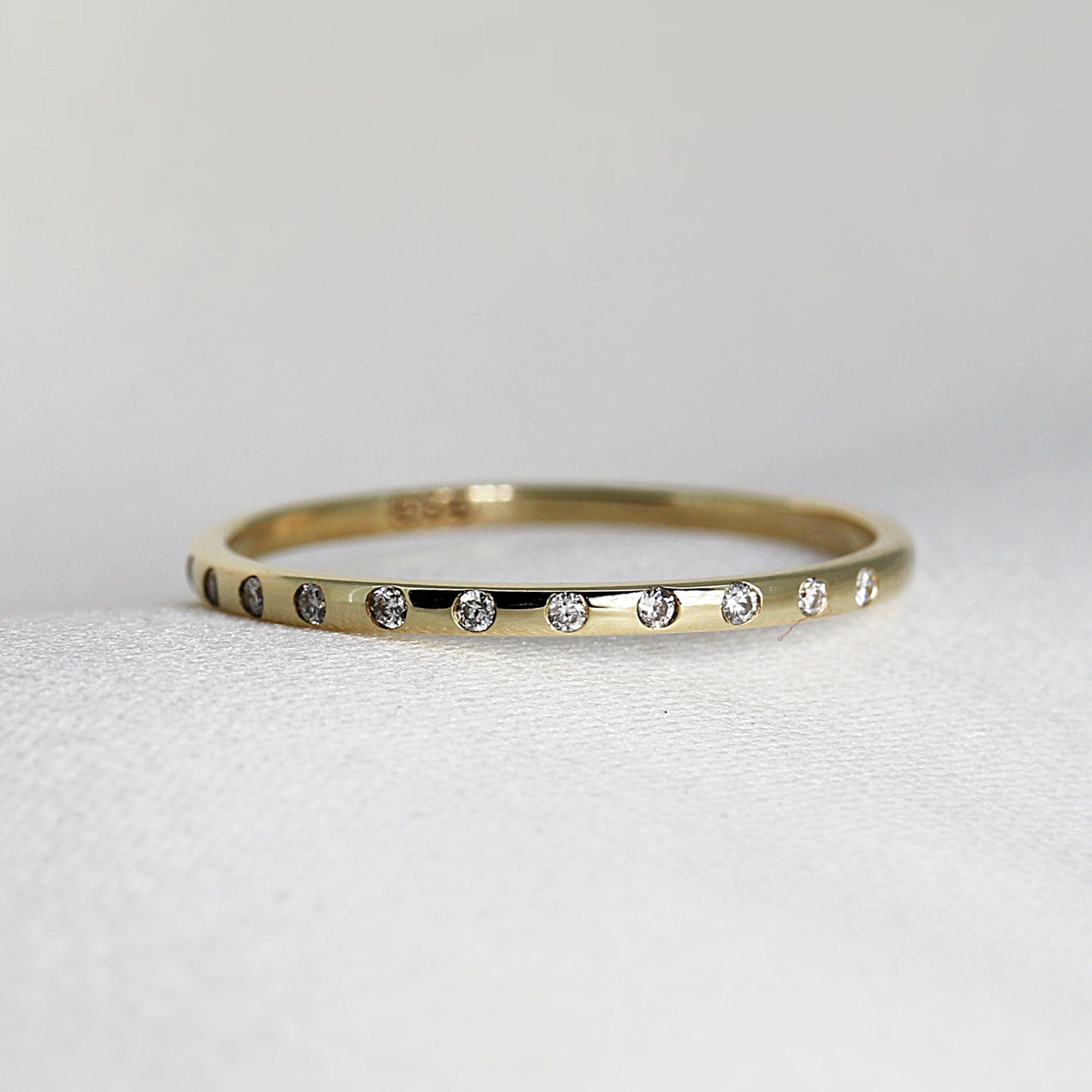 Flush Set Diamond Wedding Band
