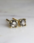 4mm Salt and Pepper Diamond Stud Earrings - Melt'm Jewelry
