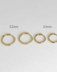 Diamond Star Set Hinged Hoops Earrings in 14k Gold (SINGLE or PAIR)
