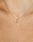 Genuine Diamond Initial Necklace 14k Gold - Melt'm Jewelry