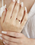 Dainty Cluster Ring, Gemstone Promise Ring with Alexandrite, Opal, Ruby