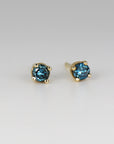 Blue Diamond Earrings 14k Gold (SINGLE or PAIR)