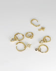 14k Gold Charm, Gold Earring Charm, Gold Huggie Charm, Add On Hoop Charm