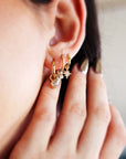 14k Gold Charm, Gold Earring Charm, Gold Huggie Charm, Add On Hoop Charm
