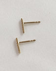 Diamond Bar Earrings, 14k Solid Gold Earrings