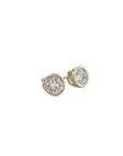 0.50 Ct Natural Diamond Bezel Set Stud Earrings in 14K Gold (SINGLE or PAIR)