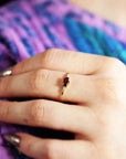 Pink Tourmaline Birthstone Ring 14k Solid Gold