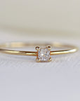 Dainty Princess Cut Diamond Stacking Ring