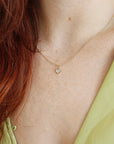 Diamond Heart Necklace 14k Solid Gold 6 Genuine Natural Diamonds Pave Cluster