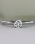 0.25ct Diamond Solitaire Ring 14K Solid White Gold - Melt'm Jewelry