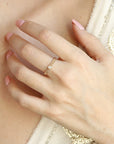 Square Pave Diamond Ring 14k Gold