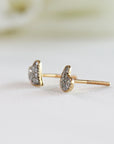Cute Diamond Heart Earrings (SINGLE or PAIR)