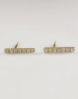 Diamond Bar Earrings in 14k Gold (SINGLE or PAIR)