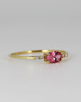 Pink Tourmaline Birthstone Ring in 14k Gold - Melt'm Jewelry