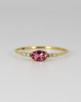 Pink Tourmaline Birthstone Ring 14k Solid Gold