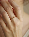 Genuine Diamond Crescent Moon Ring in 14k Gold - Melt'm Jewelry