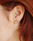 0.20 Ct Salt and Pepper Diamond Earrings 14k Gold