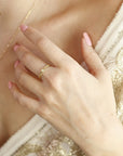 Square Pave Diamond Ring 14k Gold