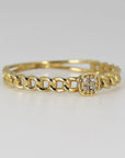 Square Pave Diamond Ring 14k Gold