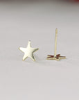 Tiny Star Studs 14k Solid Gold, Second Hole Studs - Melt'm Jewelry