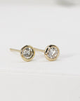 Diamond Stud Earrings 14k Gold (SINGLE or PAIR)
