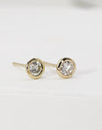 Diamond Stud Earrings 14k Gold (SINGLE or PAIR)