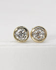 Diamond Stud Earrings 14k Gold (SINGLE or PAIR)