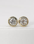 Diamond Stud Earrings 14k Gold (SINGLE or PAIR)