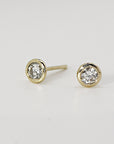 Diamond Stud Earrings 14k Gold (SINGLE or PAIR)