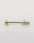 Baguette Diamond Stud Earrings 14k Gold