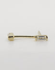 Baguette Diamond Stud Earrings 14k Gold - Melt'm Jewelry