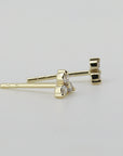Diamond Trio Stud Earrings, Diamond Cluster Earrings (SINGLE OR PAIR)