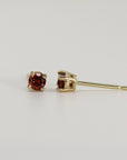 Garnet Stud Earrings 14k Gold
