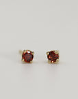 Garnet Stud Earrings 14k Gold