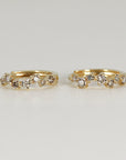 14k Diamond Huggie Hoop Earrings