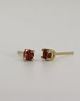 Garnet Stud Earrings 14k Gold