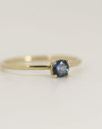 14k Gold Blue Montana Sapphire Ring, September Birthstone Jewelry