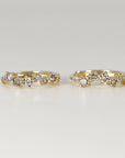 14k Diamond Huggie Hoop Earrings - Melt'm Jewelry