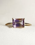 Emerald Cut Ametrine Ring