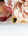 14k Gold Filled Heart Locket Necklace, Memorial Gift
