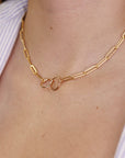 Interlocking Circle Necklace, Gold Eternity Circle Necklace