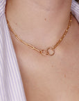 Interlocking Circle Necklace, Gold Eternity Circle Necklace