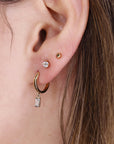 Cube Stud Earrings 14k Solid Gold Stud Earrings, Tiny Stud Earrings, Cube Earrings