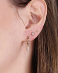 Cube Stud Earrings in 14k Gold